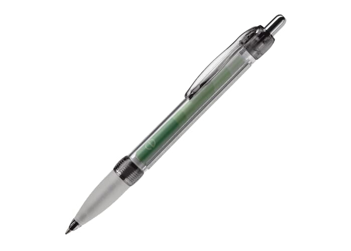 Stylo publicitaire bannière transparent Transparent / Noir